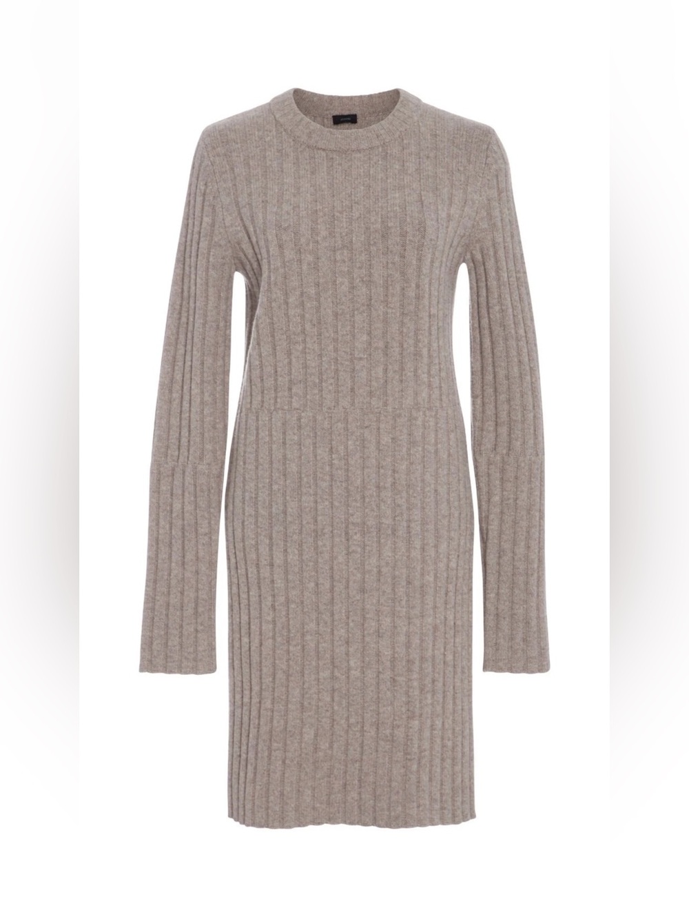 JOSEPH TAUPE SOFT WOOL RIBBED Tunic SWEATER DRESS- Medium